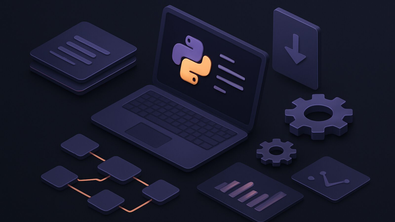 Ilustração do artigo: Python para Negócios: Por que Automatizar Processos é Sobrevivência, não Luxo